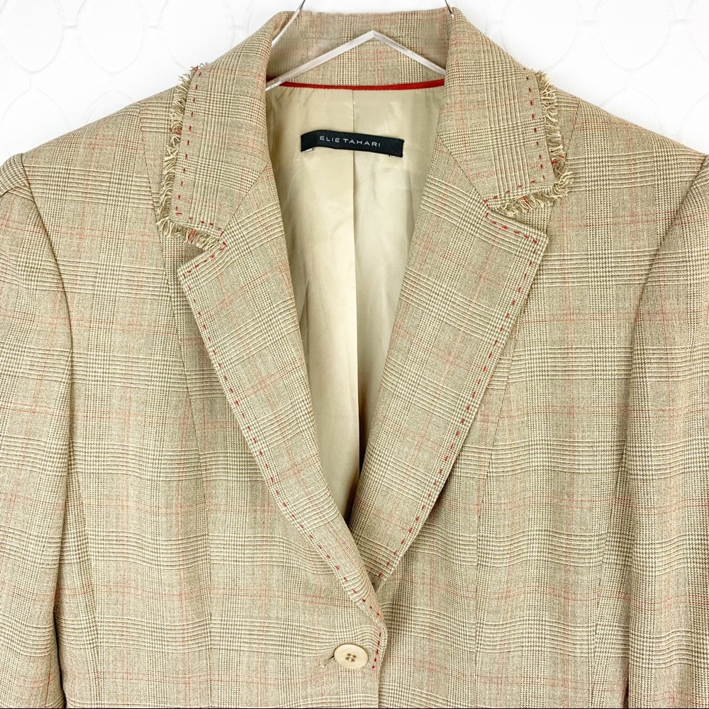 ELIE TAHARI 2-pc Wool Skirt Set Blazer Jacket 4 - Picture 2 of 8